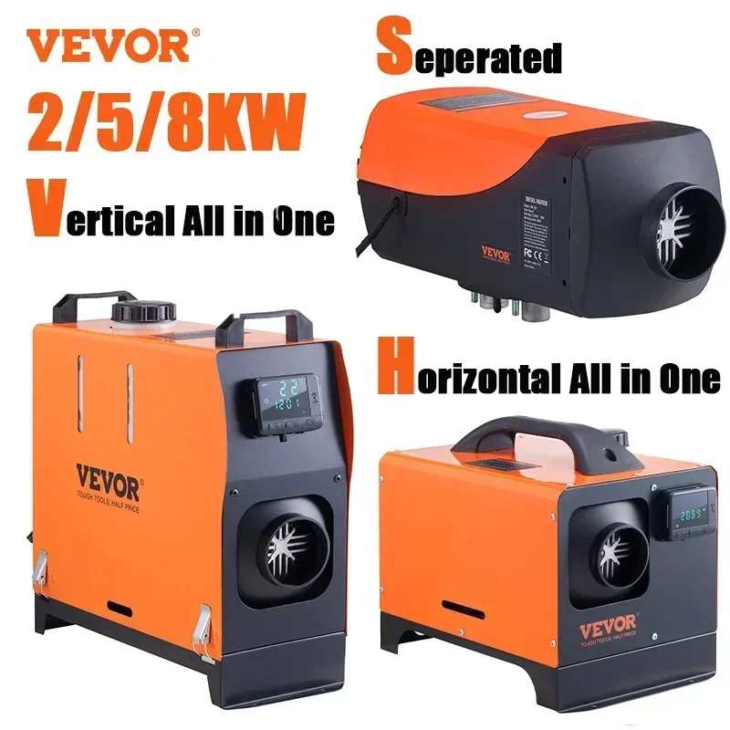 Riscaldatore Diesel Vevor Riscaldatore Per Auto 2/5/8Kw 12V Riscaldatore Diesel Con Interruttore Lcd Silenziatore Per Auto Camion Barca Camper Parcheg