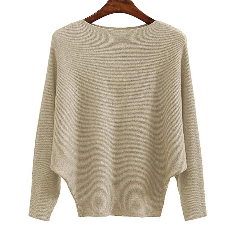Bhflutter Inverno 2022 Boat Neck Batwing Maglioni Pullover Donna Casual Cashmere Maglione Plus Size Maglioni Lavorati A Maglia Top Pull Femme