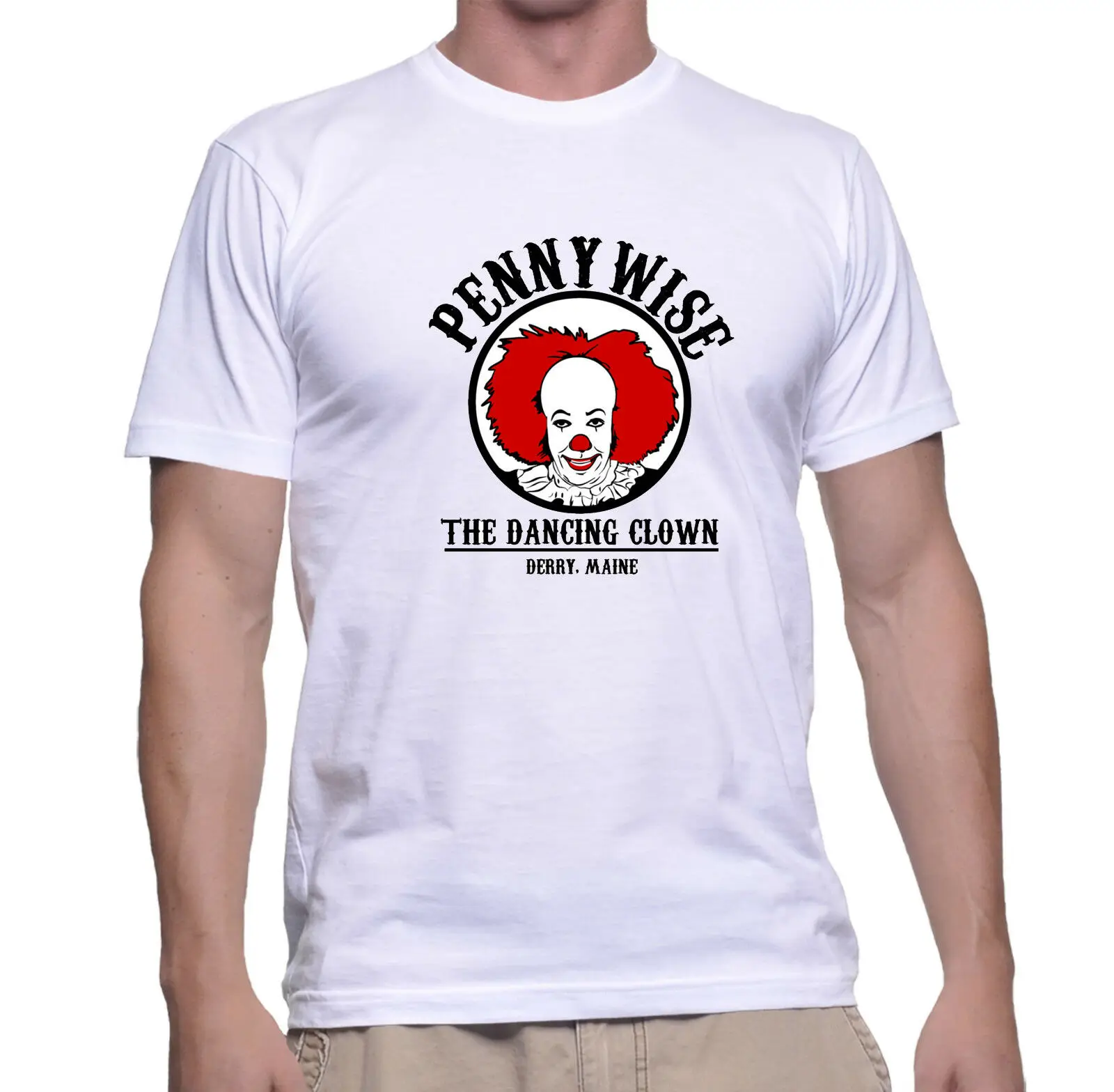 Stephen Kings It Penny Wise The Clown Horror Movie Retro Vintage T Shirt Personalità