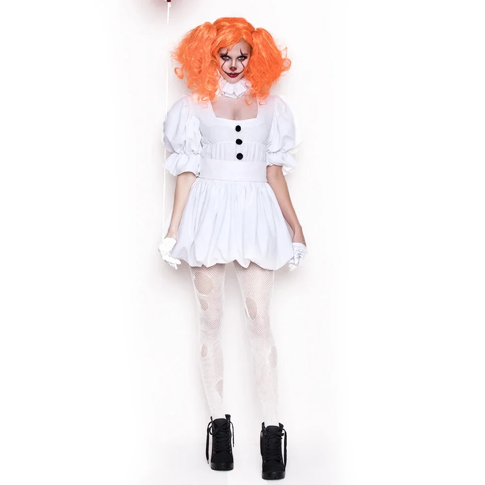Costume Cosplay It Di Stephen King Bianco Costume Da Clown Sexy Per Adulti Costume Da Clown Sexy Per Completo Di Halloween