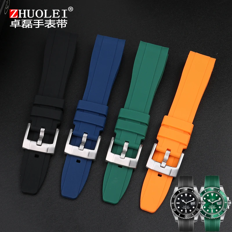 Per Rolex Longine Citizen Bn0193 Tudor Interfaccia Curva Cinturino In Silicone Cinturino 19Mm 20Mm 22Mm 21 Accessori Per Bracciale Morbido Da Uomo