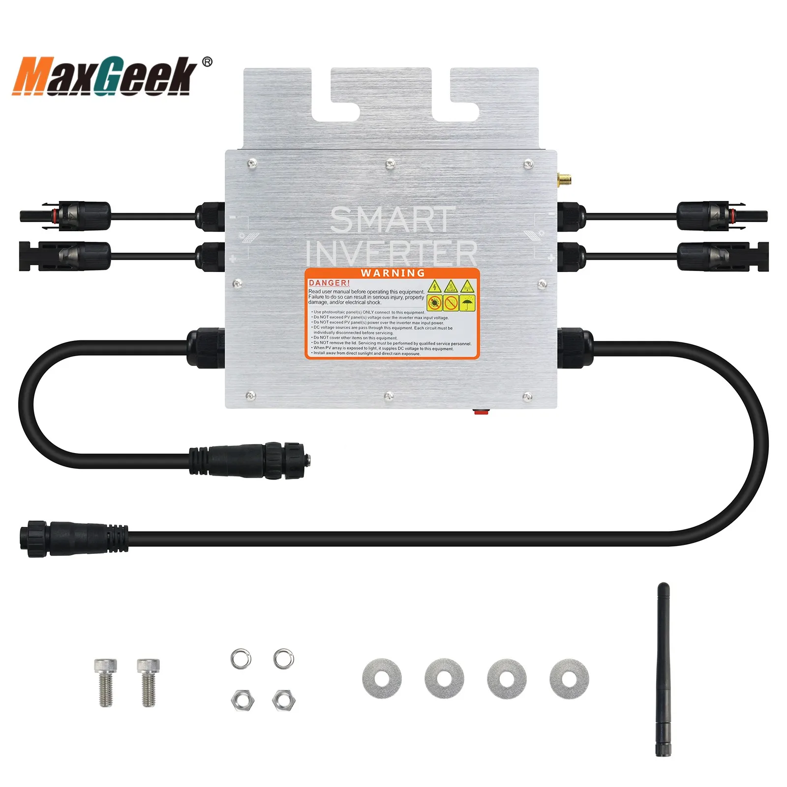 Maxgeek Sg300Ms (Wifi) 30V 300W Solar Smart Micro Inverter Microinverter Grid Tie Inverter Smart Inverter