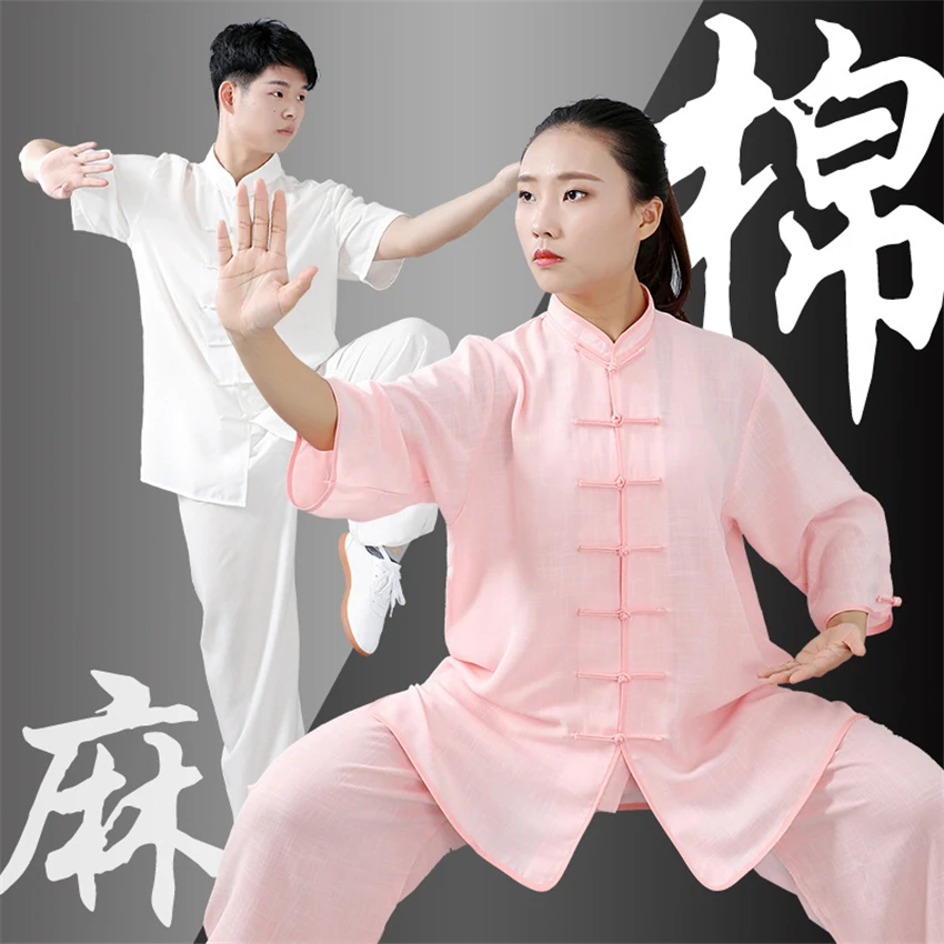 Unisex Tai-Chi Uniformi Tradizionale Stile Cinese Orientale Wushu Prestazioni Costumi Di Cotone Di Tela Kung Fu Wing Chun Vestito