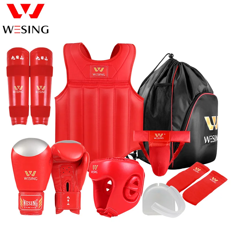 Wesing Attrezzature Per Arti Marziali Wushu Sanda Protector Gear Sanda Formazione Concorrenza 8Pcs Fissa Il Trasporto Libero