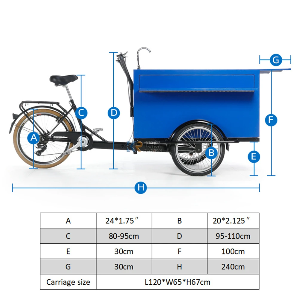 Hot Selling Family Cargo Trike Pedal Cargo Bici Elettrica Tre Ruote Cargo Bike In Vendita