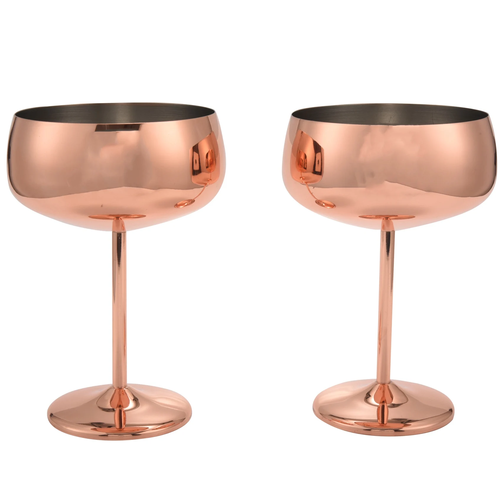 Copper Coupé Bicchieri Da Champagne Set Di 2 Bicchieri Da Cocktail Vintage Martini In Acciaio Inossidabile Calice Da Vino