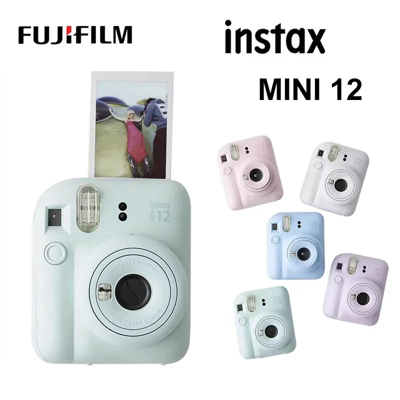 Fotocamera Istantanea Fujifilm Instax Mini 12 Fotocamera Rosa/Blu/Bianco/Viola/Verde Con Mini Pellicola Instax Per Pellicola Istantanea