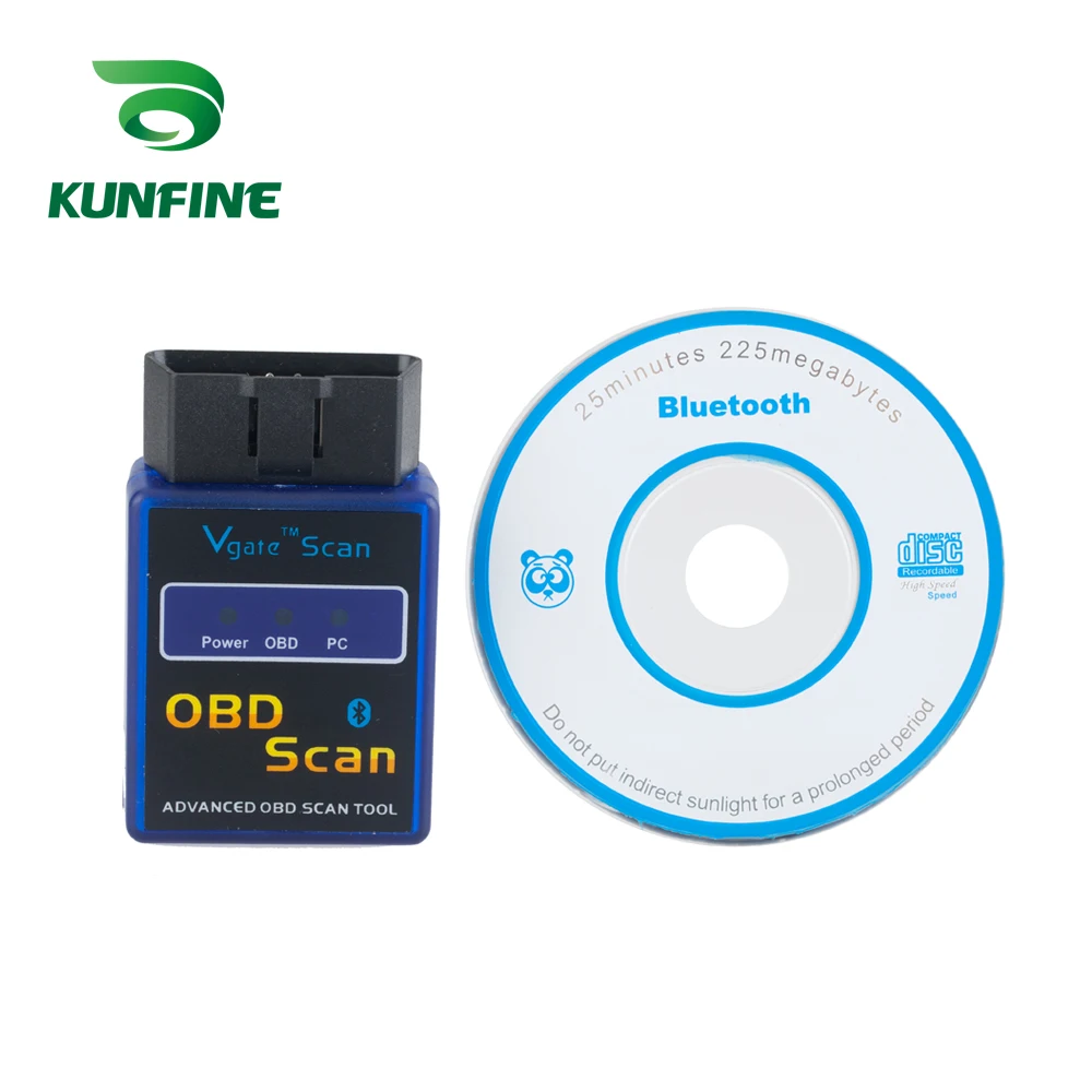 Kunfine Obd Ii Vgate Scan Elm327 Bluetooth Auto-Detector Elm 327 Diagnostico-Strumento Di Obd Obd2 Scanner Auto Adattatore Strumento Di Diagnostica