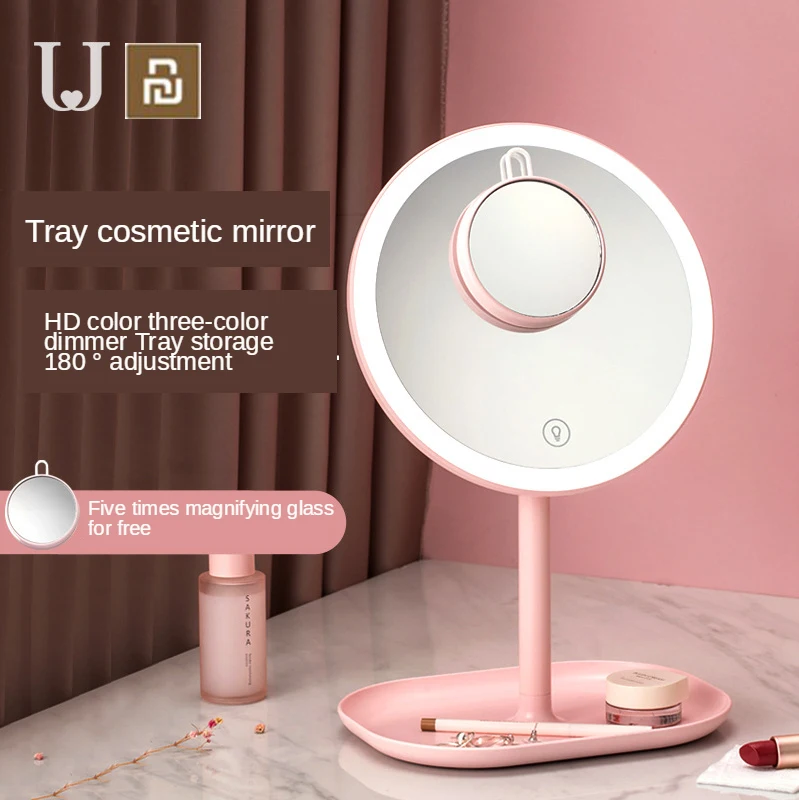 Il Più Nuovo Jordan & Judy Intelligent Portable Led Makeup Mirror Desktop Led Light Portatile Pieghevole Light Mirror Dormitorio Desktop