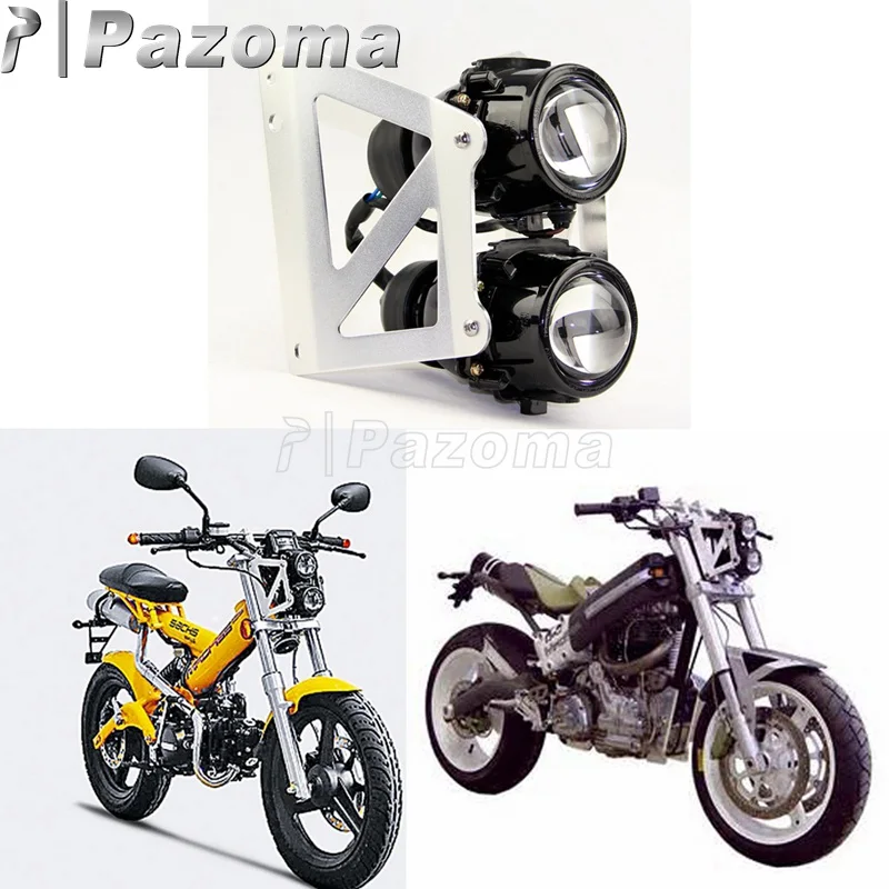 Universal Street Bikes Moto E-Mark Twins Faro Proiettore Lampada Per Tutti I Dual Sport Dirt Bikes Naked Motorcycles Faro