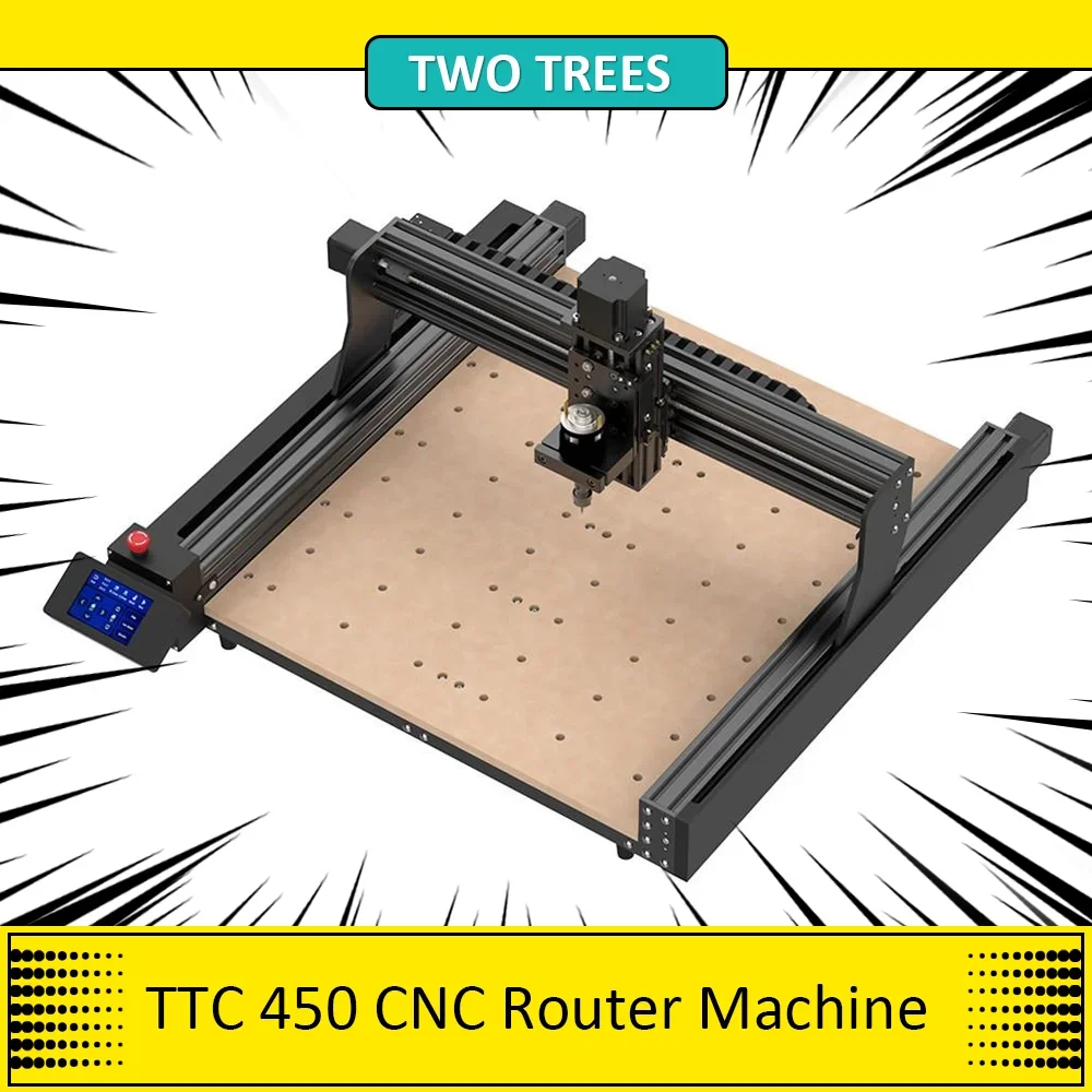 Macchina Del Router Di Cnc Di Due Alberi Ttc 450, Motore Del Mandrino 80W, Controllo A 3 Assi, Precisione Dimensionale Di 0.1Mm, 460*460*80Mm, Alta St