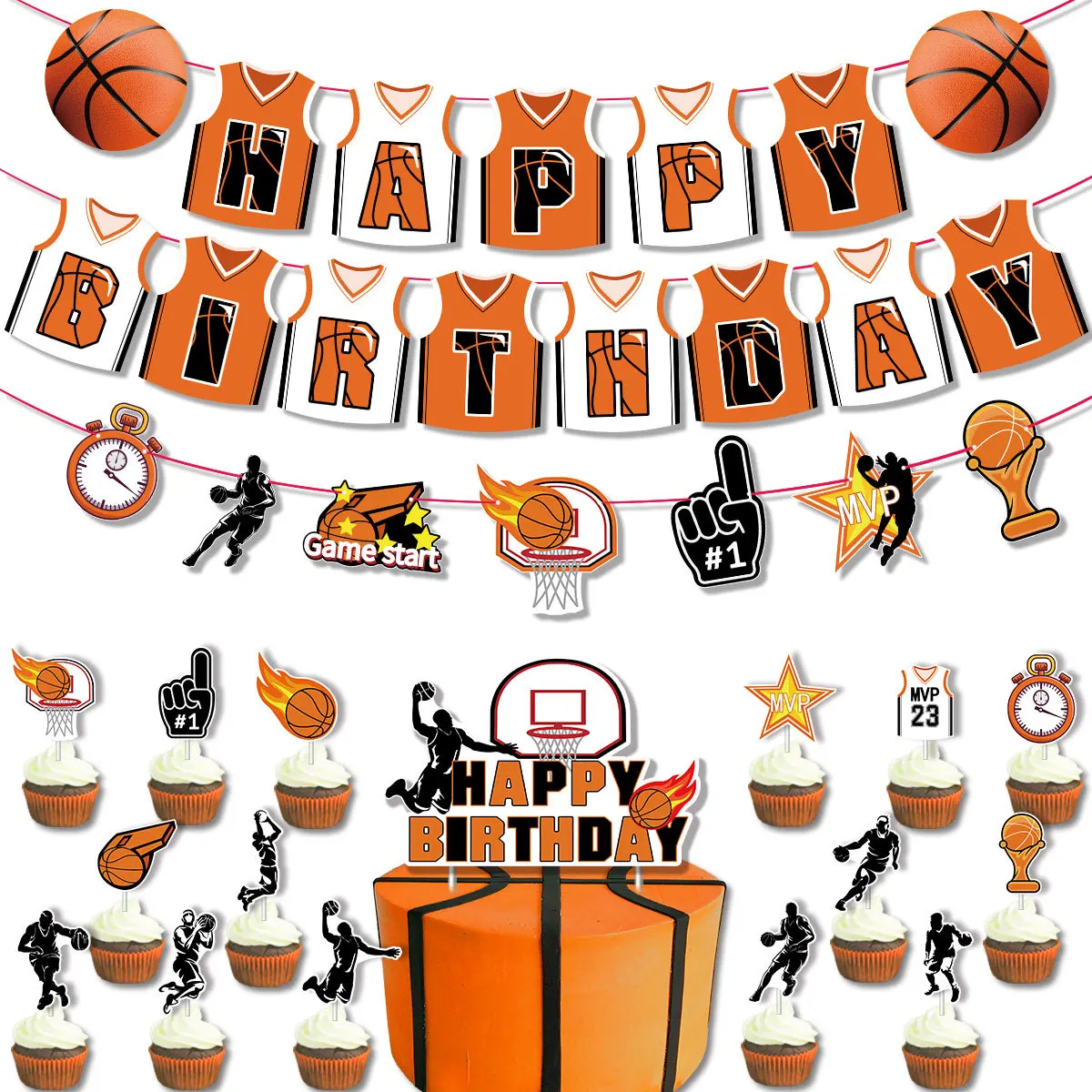 Decorazione Per Feste Di Compleanno A Tema Basket Nba Maglia Da Basket Bandiera Di Compleanno Tirando La Decorazione Della Festa Di Inserimento Della 
