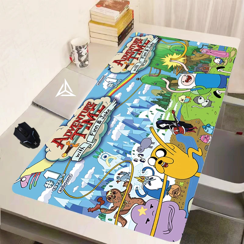 Adventure Time Animation Game Mouse Pad Pc Kawai Game Machine Pad Desktop Computer Pad Accessori Per Computer Da Ufficio Tappetino Per Mouse Xxl