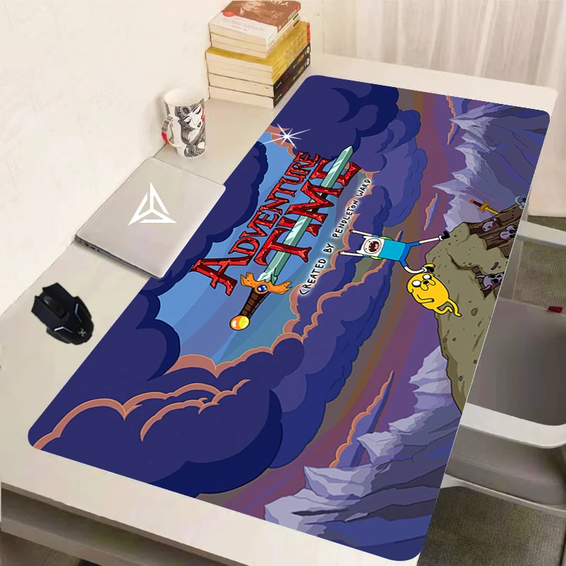 Adventure Time Animation Game Mouse Pad Pc Kawai Game Machine Pad Desktop Computer Pad Accessori Per Computer Da Ufficio Tappetino Per Mouse Xxl