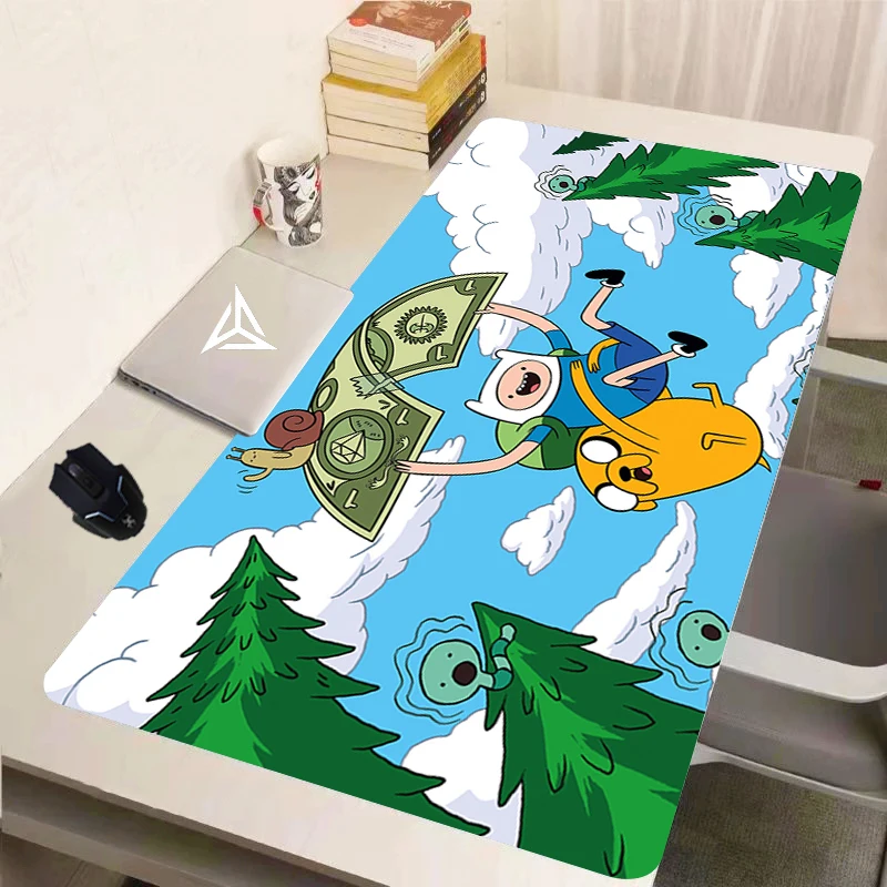 Adventure Time Animation Game Mouse Pad Pc Kawai Game Machine Pad Desktop Computer Pad Accessori Per Computer Da Ufficio Tappetino Per Mouse Xxl