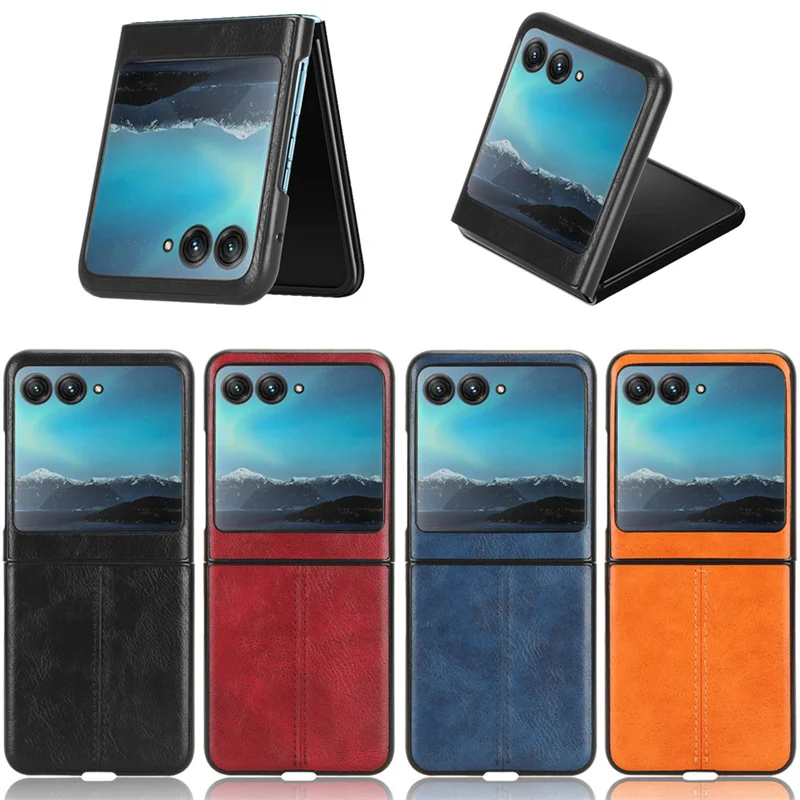 Per Motorola Razr 40 Ultra Custodia Sutura Soft Edge Custodia Rigida In Pelle Pu Per Motorola Razr 40 Ultra Razr + Plus 2023 Custodia