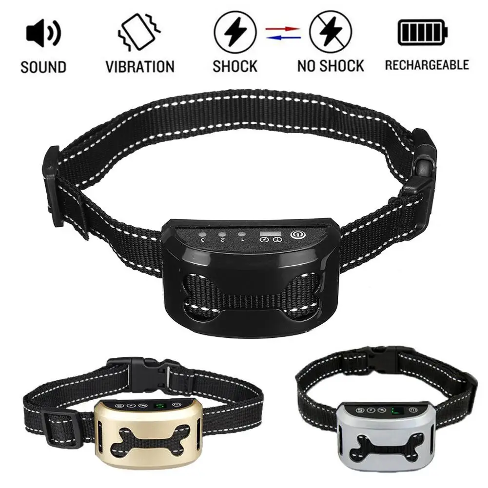 Smart Dog Collare Antiabbaio Ad Ultrasuoni Impermeabile Auto Anti Humane Bark Collar Stop Dog Barking Shock Ricaricabile/Safe Gps Track