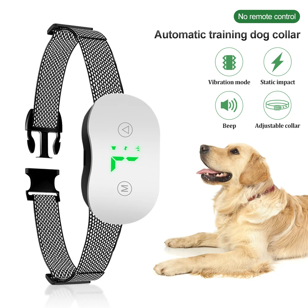 Smart Automatic Anti Barking Dog Collar Ricaricabile Bark Stopper Stop Barking Hd Display Digitale Ip67 Collare Impermeabile Per Cane
