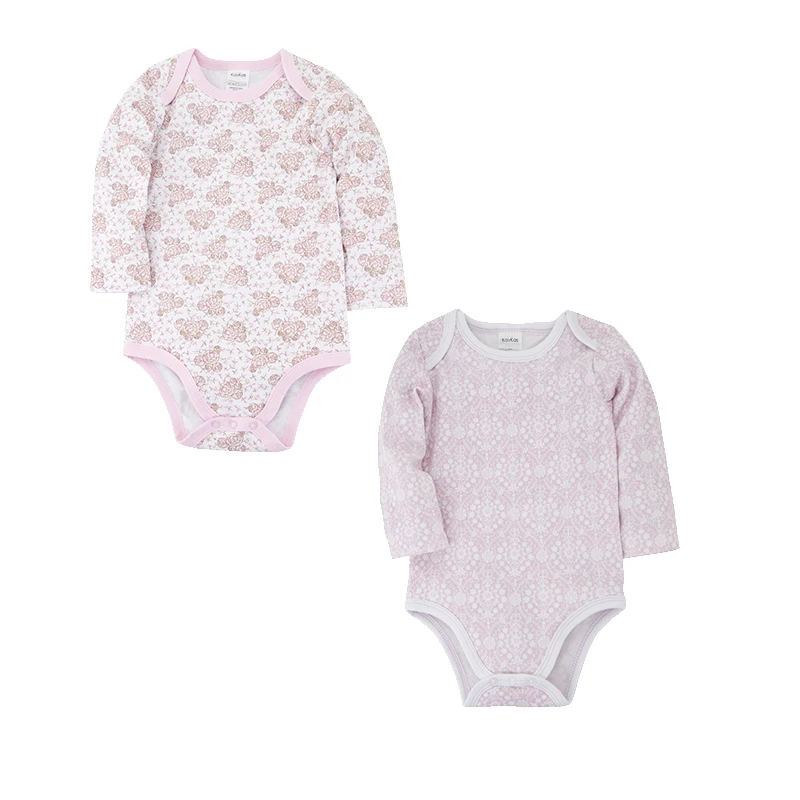 Honeyzone Vestiti Del Bambino Della Ragazza Di Colore Rosa È Aumentato Di Stampa Ropa Bebe Recien Nacido Manicotto Pieno Tuta Del Bambino Tutine Neona