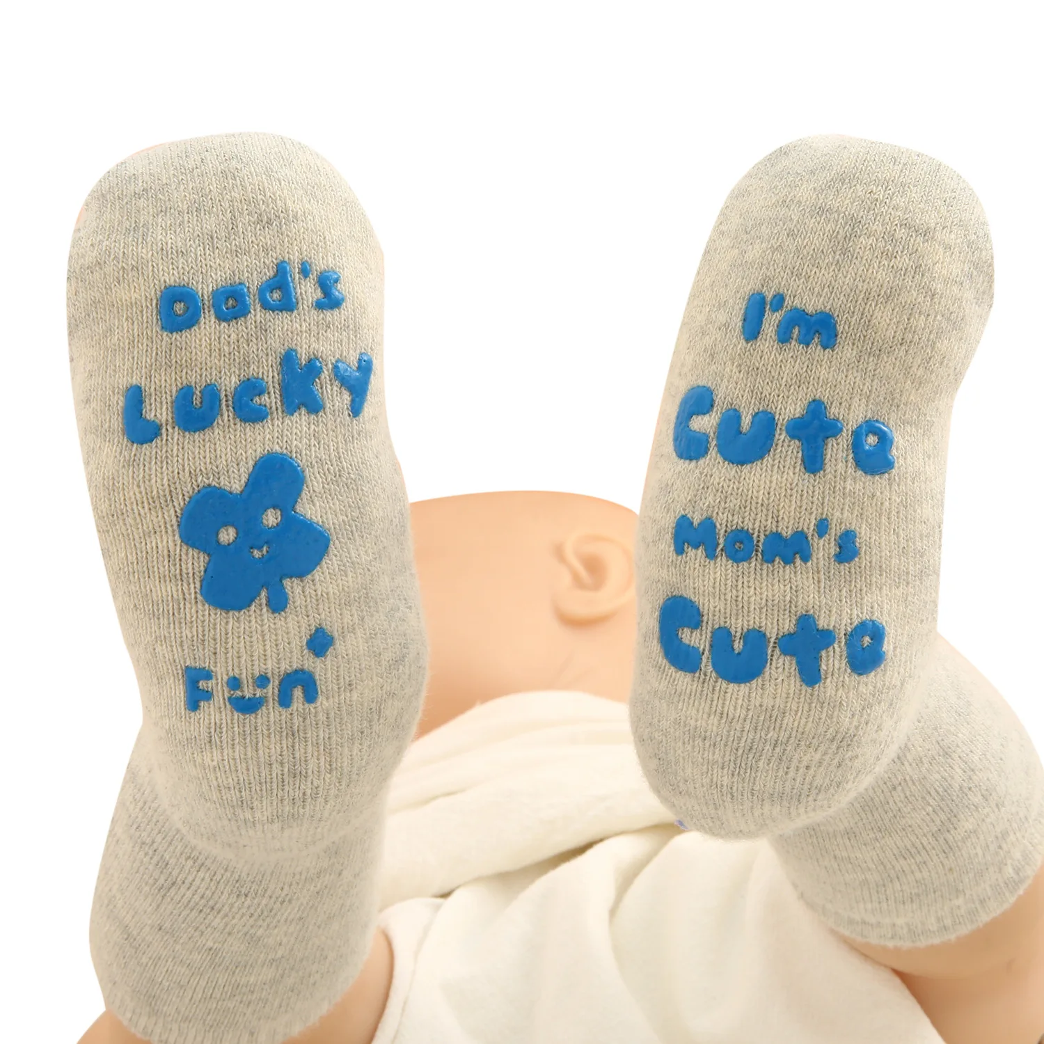 2021 Neonato Addensare Calzini Morbidi Ragazze Ragazzi Calzini Sokken Infant Toddler Letters Calzini Antiscivolo Neonato Recien Nacido Gift