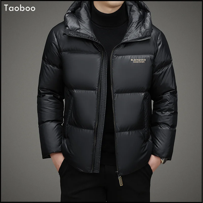 Taoboo 2023 Splicing Solid Hooded Canada Giacche Maschili Fashion Casual Goose Down Loose Parka Winter Highstreet Down Jacket Men