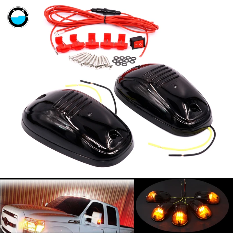 5 Pcs12V 24V Fumed Led Car Roof Light Pickup Truck Lamp Suv Cab Marker Running Clearance Light Kit Van Clearance Light Cavanan