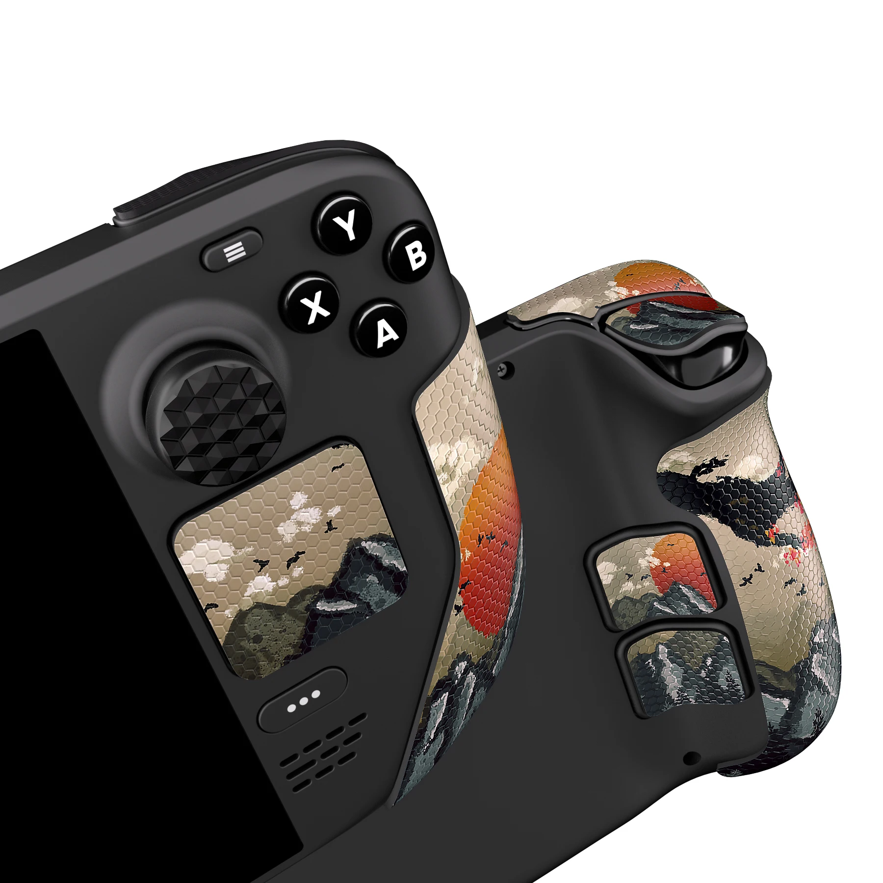 Playvital Impugnature Con Impugnatura Morbida Testurizzata Professionale Trackpad Protettivi Skin Per Steam Deck Lcd E Oled - View Of Rising Sun