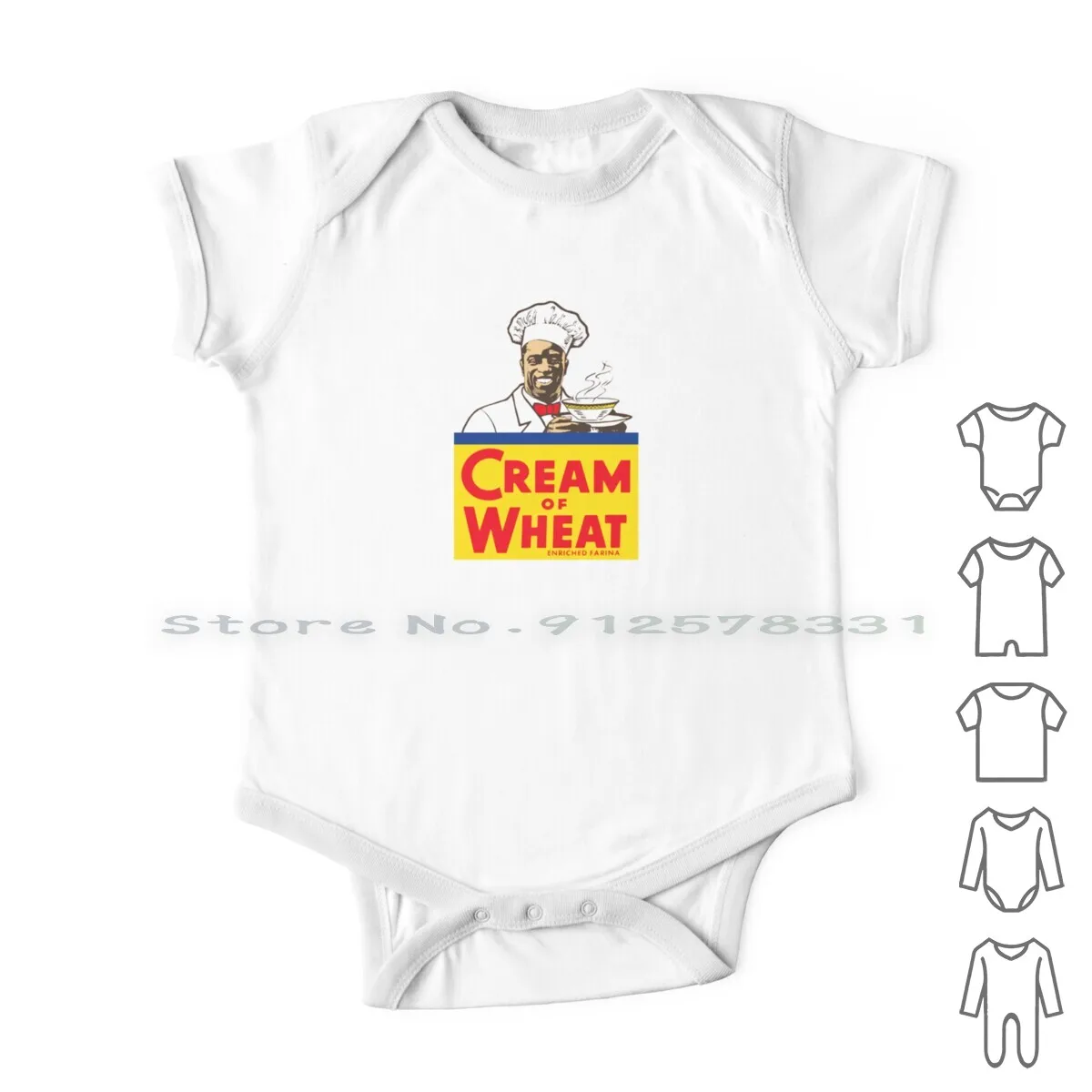 Crema Di Grano Neonato Vestiti Pagliaccetti Tute Di Cotone Crema Di Farina Di Grano Farina Cibo Vintage Cucina Cucina Neonato