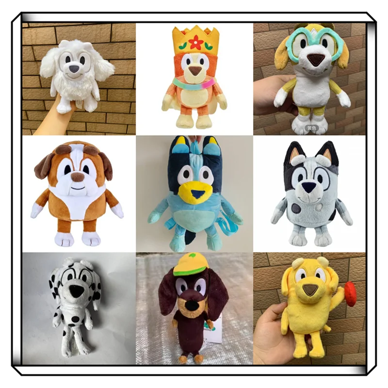Alce Bluey Family Peluche Bluey Friends Doll Cute Bluey Bendy Winton Mackery Chloe Cartoon Character Childrengift