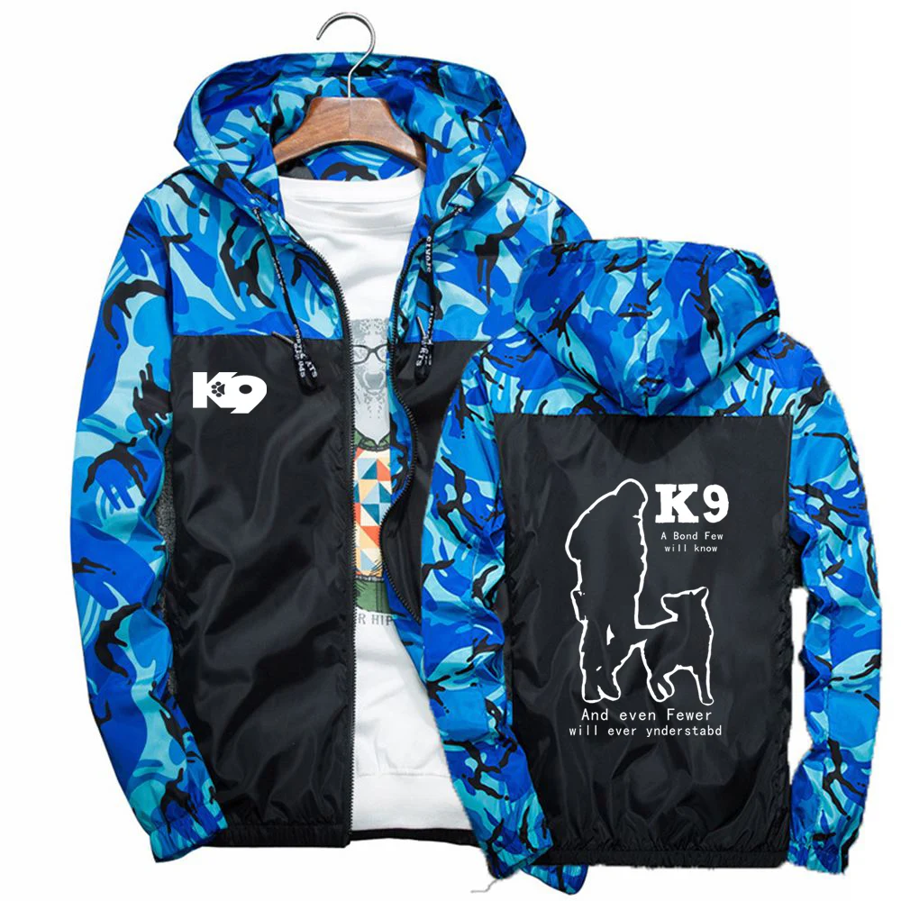 Trainer K9 Team K9 Unit Malinois Men New Spring And Autumn Fashion Patchwork Designe Camouflage Coat Sports Casual Camo Tops