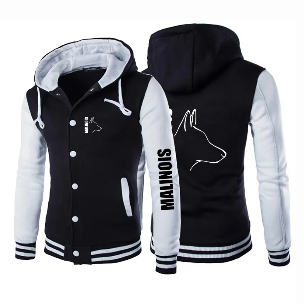 Silly Dog Belga Malinois 2024 Nuove Giacche Primaverili E Autunnali Da Uomo Stile Uniforme Da Baseball Cappotti Giacca Stampata Streetwear Top