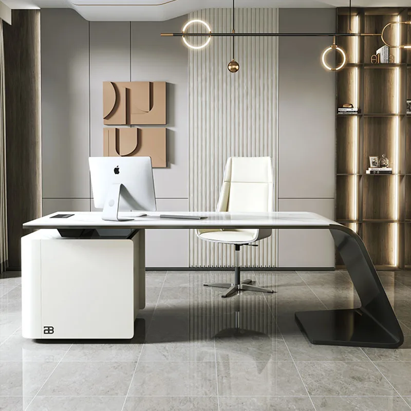 Computer Gaming Writing Desk Organizer Modern Vanity Counter Monitor Stand Scrivania Workstation Tavolo Gaming Mobili In Legno