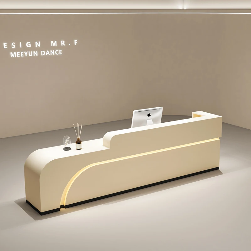 Leggio Banco Reception Computer Coffee Gaming Service Desk Executive Checkout Table Basse Pour Salon Mobili In Legno