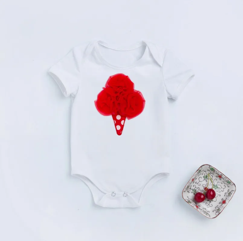 Hot Neonato Abbigliamento Neonata Cuore Stampa Body Vestido Ropa Bebe Menina Infant Toddler 1 St Birhtday Lover Abbigliamento