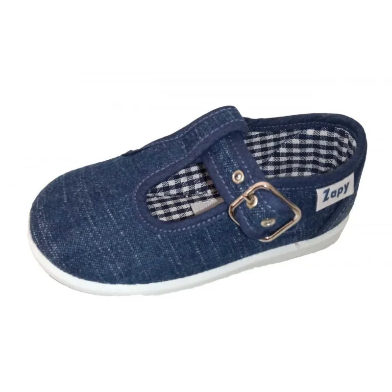Pepitos Denim Canvas Con Fibbia Zapy Lonettes