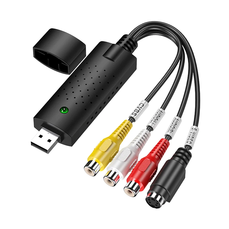 Usb 2.0 Easycap Capture 4 Canali Video Tv Dvd Vhs Audio Pc Capture Card Adapter Usb 2.0 A Av Video Audio Capture