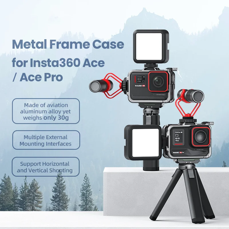Per Insta360 Ace Pro / Insta360 Ace Expansion Bezel Metal Action Camera Rabbit Cage Insta360 Ace Accessori