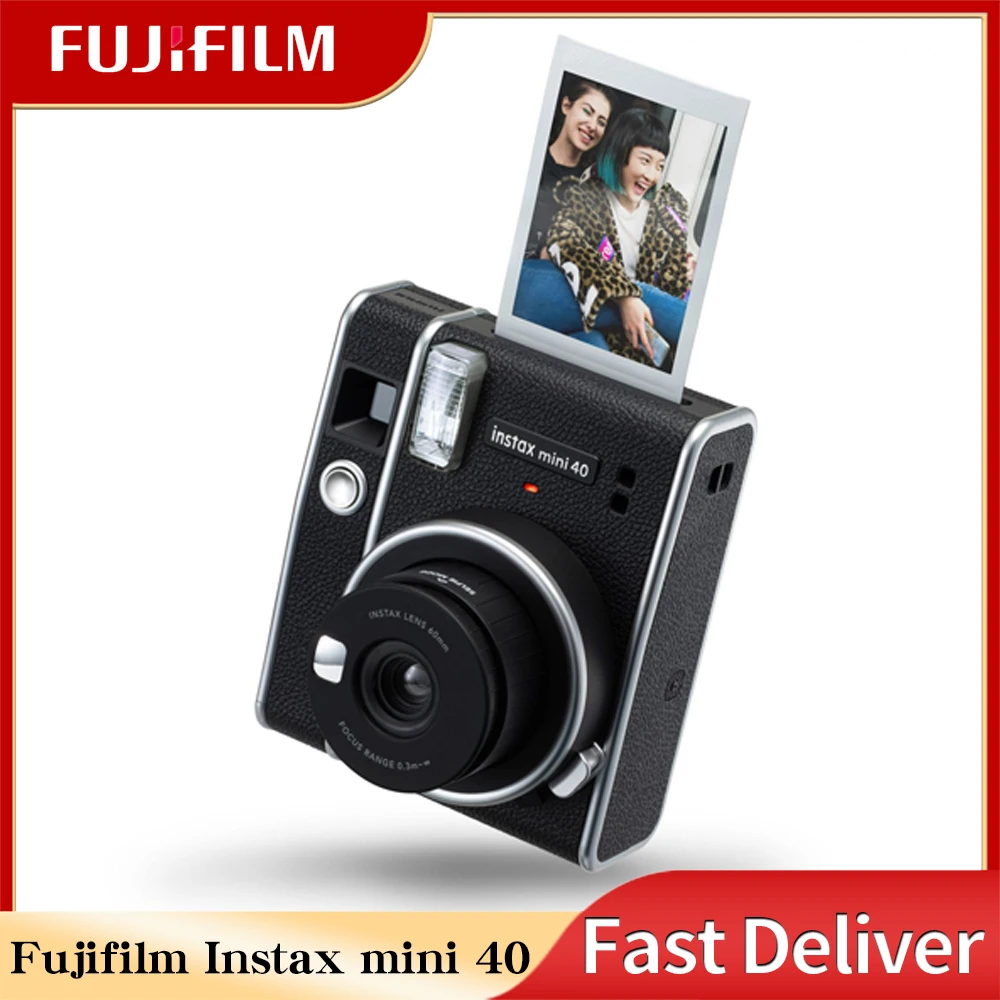 Fujifilm Instax Mini 40 Fotocamera + 20 Fogli Instax Mini White Edge Film Instax Mini Film Classic Retro Camera Fotocamera Istantanea