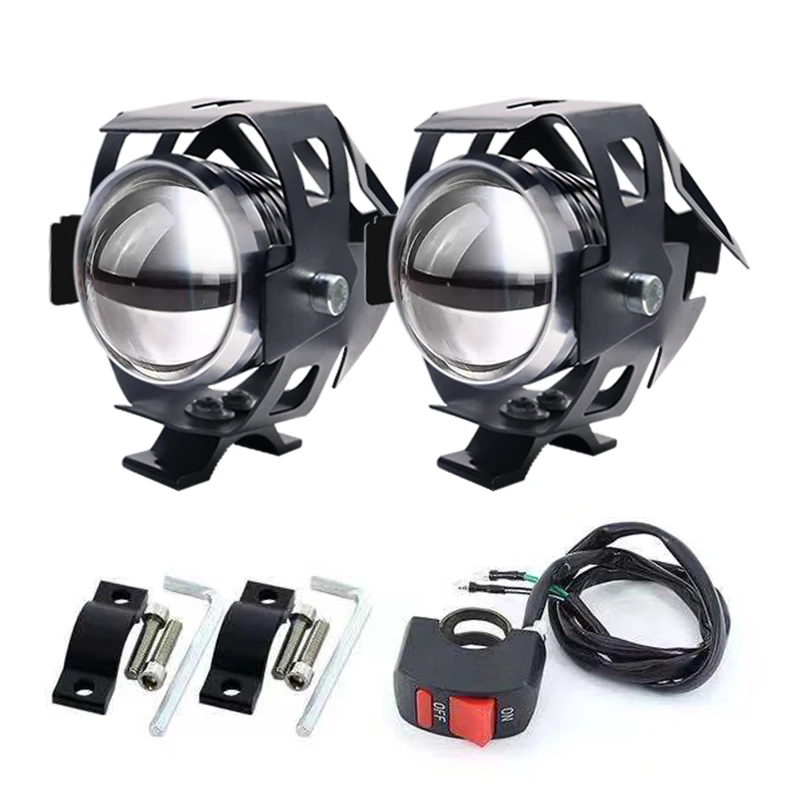 U5 Fari Moto Bianchi Lampada Ausiliaria Led Accessori Per Faretti Moto 12V Moto Drl Faretti Anteriori Con Occhi Di Angelo