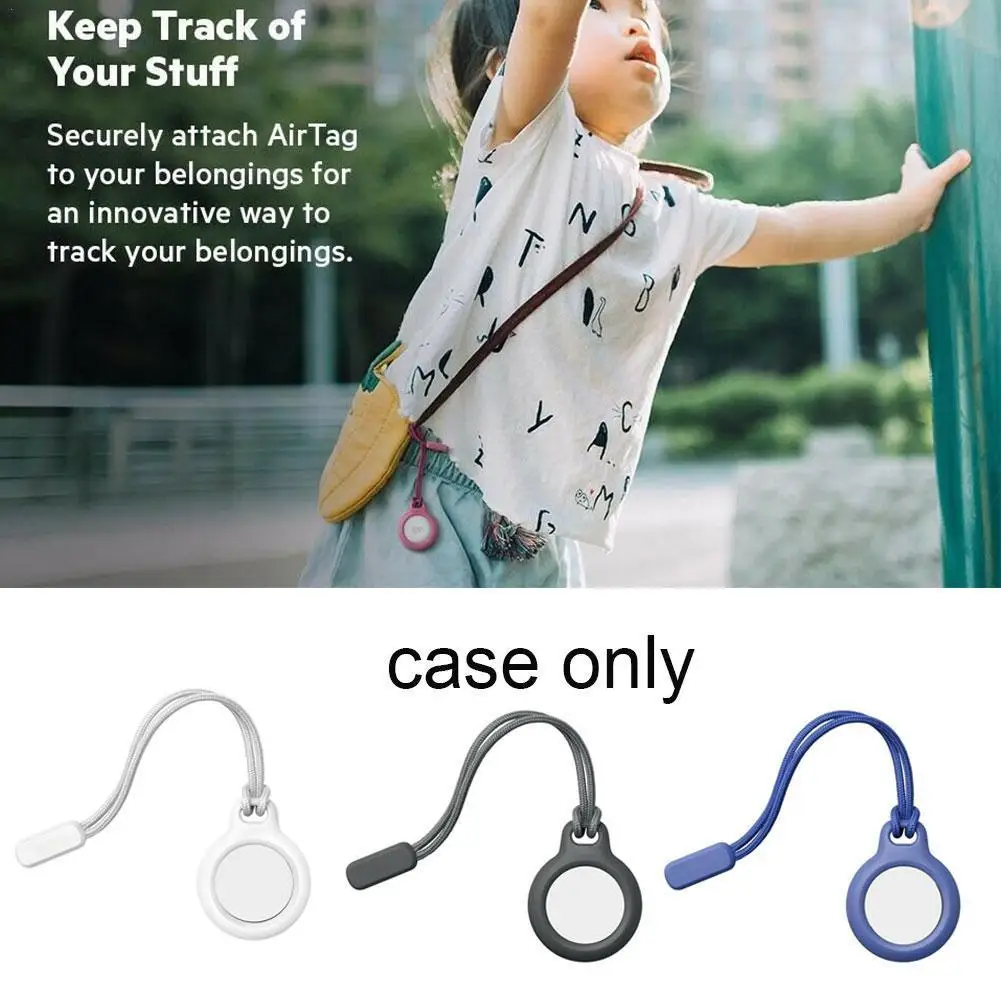 Custodia Protettiva In Silicone Per Airtags Finder Tracker Con Portachiavi Per Apple Airtags Holder Anti-Perso E Resistente Ai Graffi