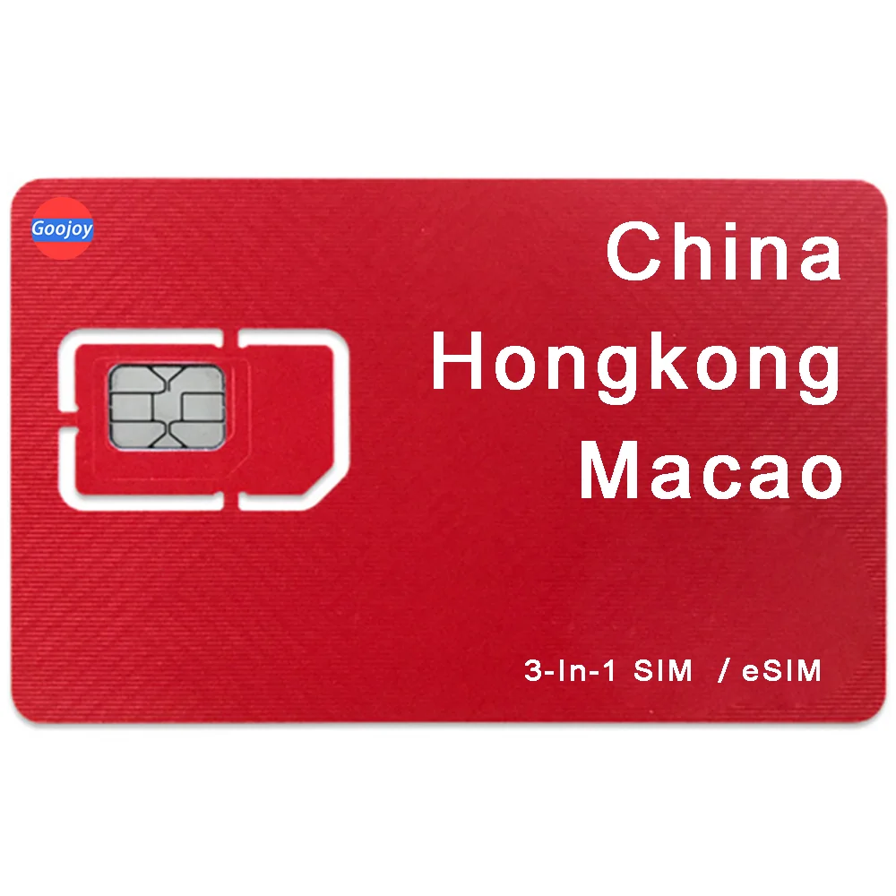 China Sim Card / Esim ,China Hongkong Macao Scheda Sim Dati Prepagata, China Esim,4G 5G Wifi Piani Dati Internet Illimitati Sim Card