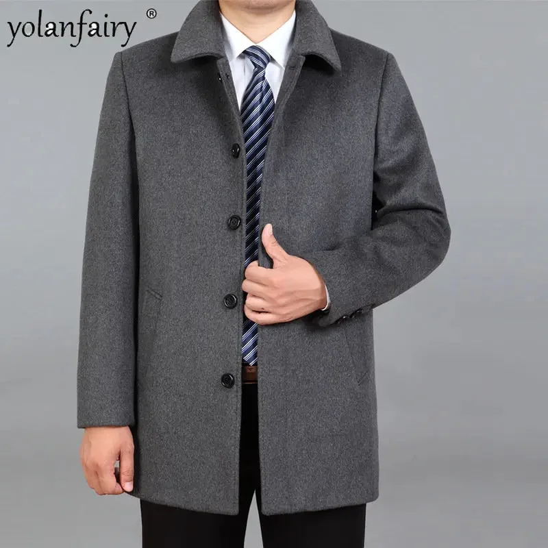 2024 Nuovo In Capispalla Cappotti Per Uomo Top Cappotto Di Lana Inverno Corto Primavera Autunno Lana Bavero Soprabito Abbigliamento Fc