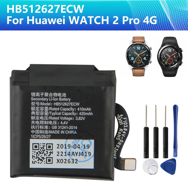 Batteria Muslimex Per Huawei Watch 2 Pro 4G Eo-Dlxxu Porsche Design Watch Gt Ftn-B19 420Mah Nuova Batteria + Strumento
