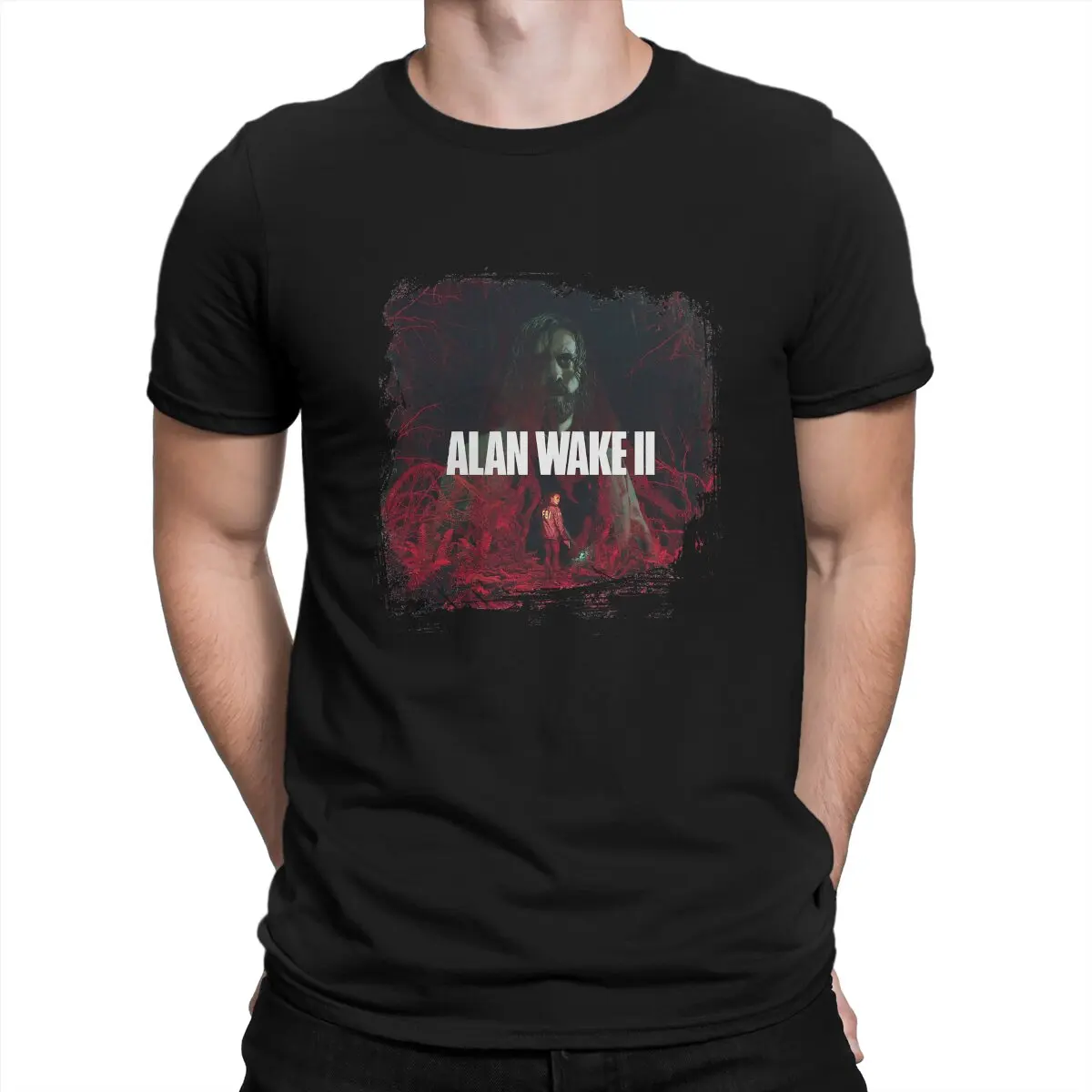 Alan Wake 2 Maglietta Da Uomo Alan Wake Girocollo Top 100% Cotone T Shirt Umorismo Regali Di Compleanno Di Alta Qualità