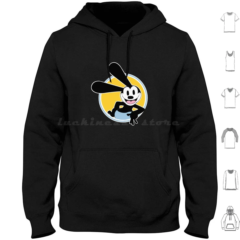 Oswald The Lucky Rabbit I Love This Felpe Con Cappuccio Manica Lunga Oswald The Lucky Rabbit I Love This