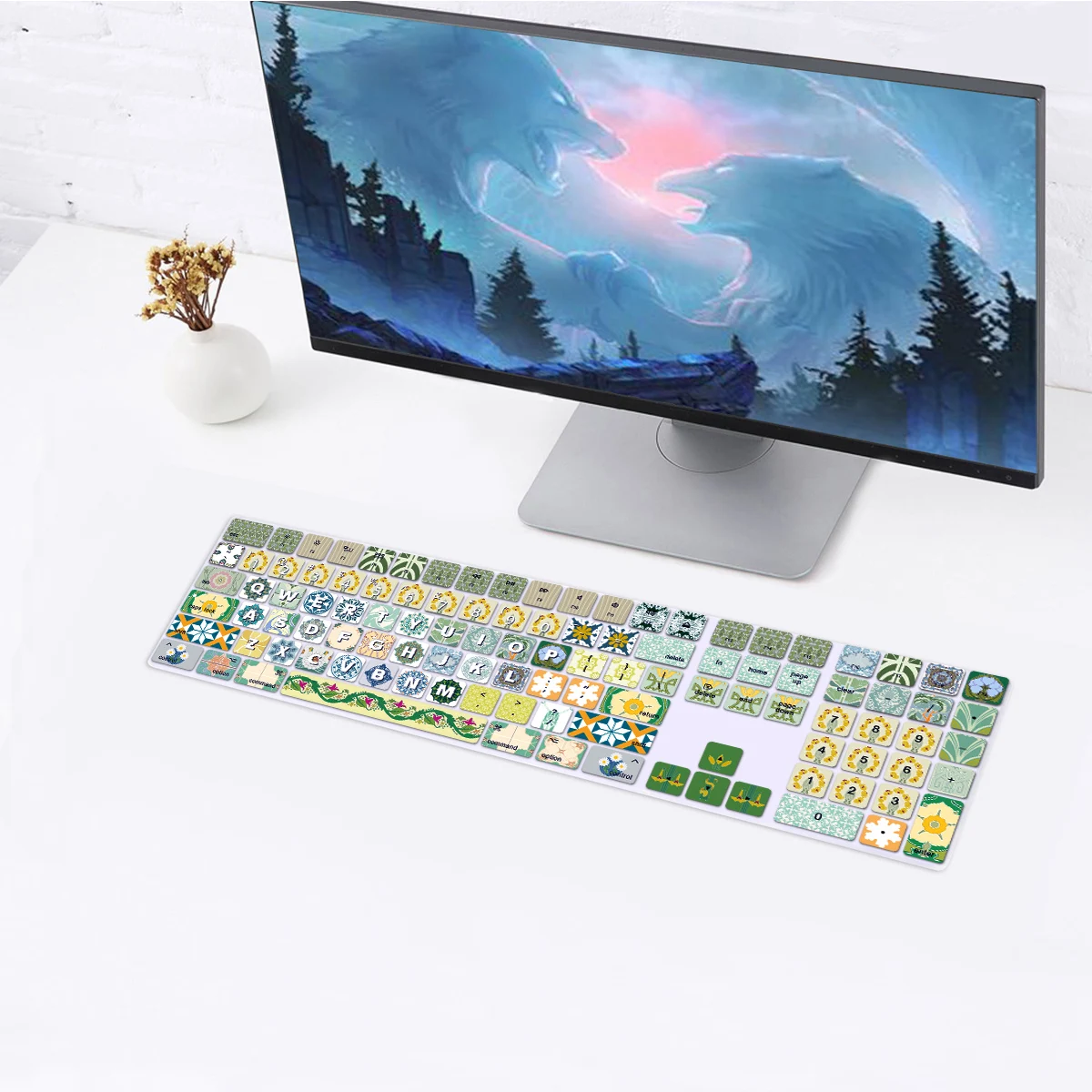 Cover Per Tastiera In Silicone Layout Usa Per Tastiera Magica Wireless Apple Imac Con Tastiera Numerica Mq052Ll/A A1843 2017 2018 Release