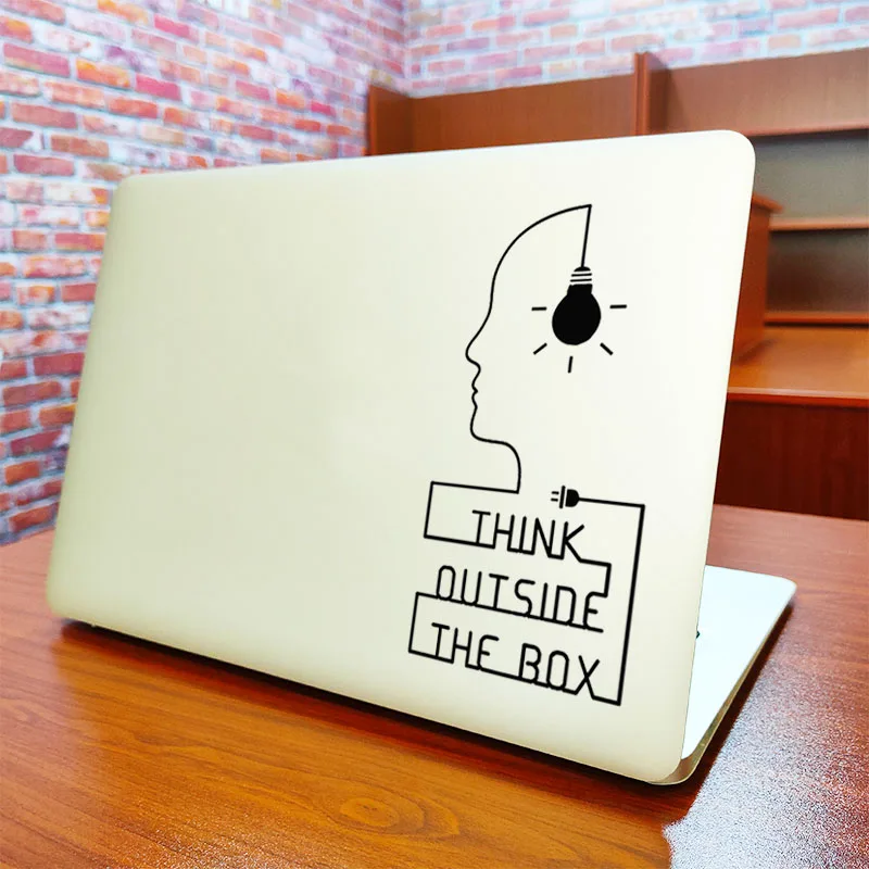 Think Out Of Box Inspire Quotes Laptop Sticker Per Macbook Sticker Air 11 13 "15" Pro Retina Mac Book Skin Acer Notebook Decal