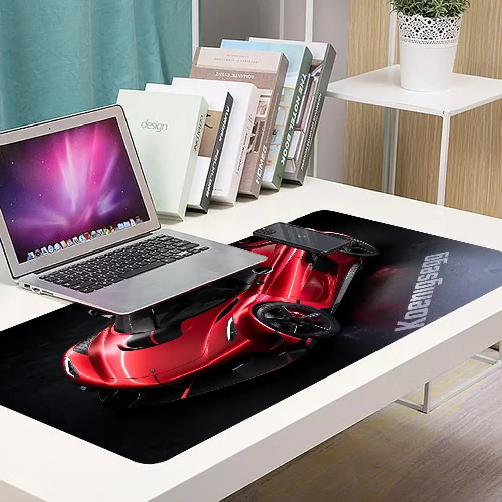 Koenigsegg Car Aesthetic Luxury Fashion Cool Mouse Pad Rubber Gamer Keyboard Pad Portable Soft Pc Gaming Office Large Desk Mat