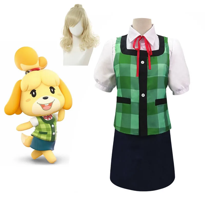 Animal Crossing Maggie Cosplay Costume Gioco Animal Crossing New Horizons Costume Donna Uniforme Outfit Tail Headwear