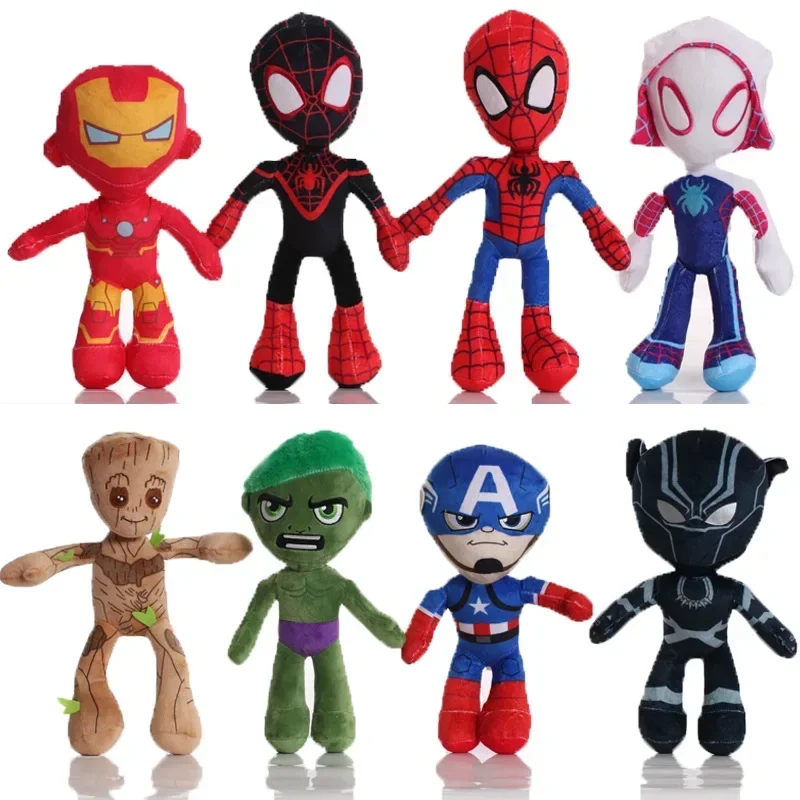 Disney Marvels Peluche Bambole Spiderman Spiderverse Wen Ironman Avengers Anime Cartoon Farcito Peluche Per Bambini Regali Di Capodanno